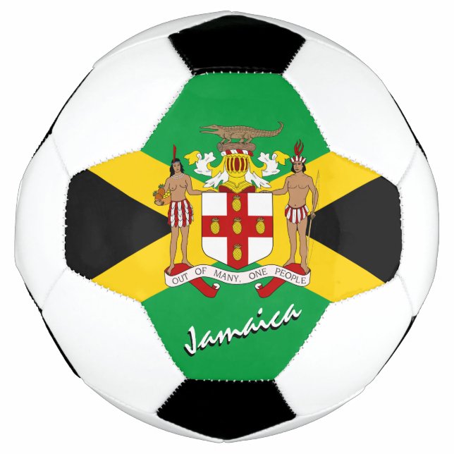 Balón De Fútbol Fútbol de Jamaica y Bandera de Jamaica, Emblem / D (Anverso)