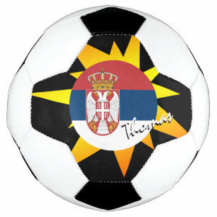 Balón De Fútbol Fútbol de Serbia y bandera serbia / BANG