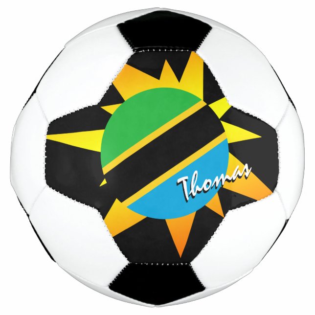Balón De Fútbol Fútbol de Tanzania y Bandera de Tanzania / BANG (Anverso)