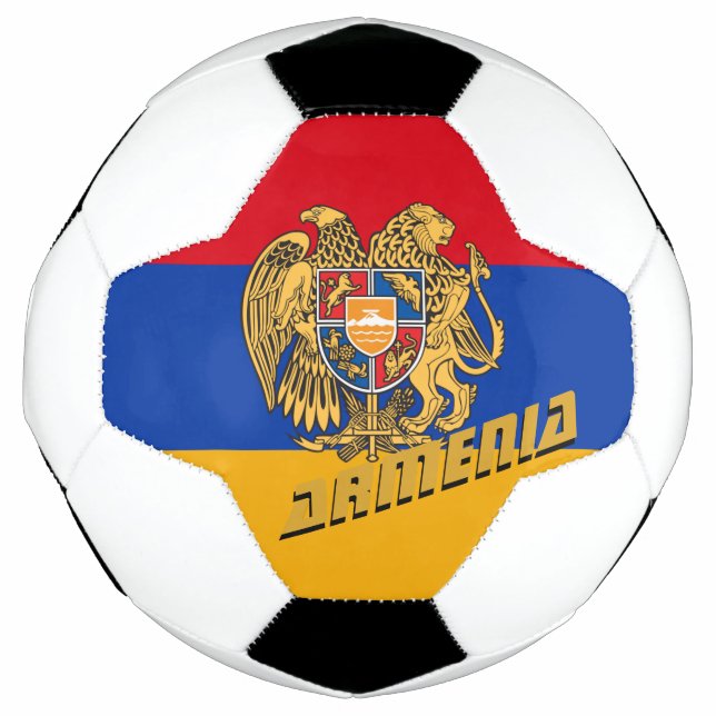 Balón De Fútbol Fútbol en Armenia y bandera armenia / deporte (Anverso)