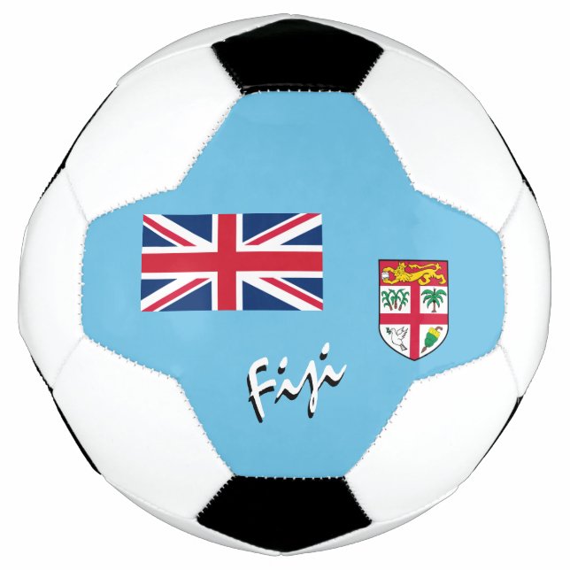 Balón De Fútbol Fútbol en Fiji y Bandera Fiyiana / Deporte (Anverso)