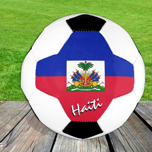 Balón De Fútbol Fútbol en Haití y Bandera Haitiana / Deportes