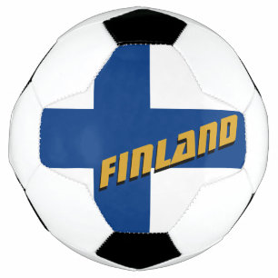 Balón De Fútbol Fútbol patriótico finlandés y bandera finlandesa /