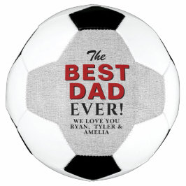 Balón De Fútbol Fútbol por el Día del Mejor Padre Rústico