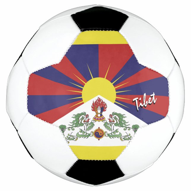 Balón De Fútbol Fútbol Tíbet y Bandera Tibetana / Deporte (Anverso)
