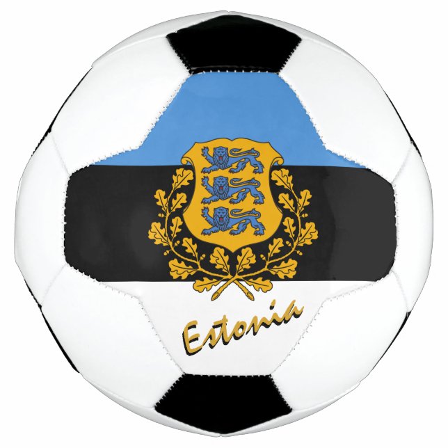 Balón De Fútbol Fútbol y Bandera Estonica/Deportes de Estonia (Anverso)