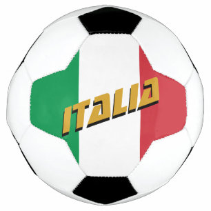 Balón De Fútbol Fútbol y Bandera Italiana / Deportes