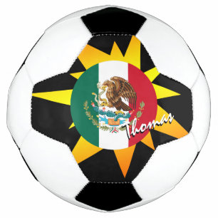 Balón De Fútbol Fútbol y Bandera Mexicana / BANG