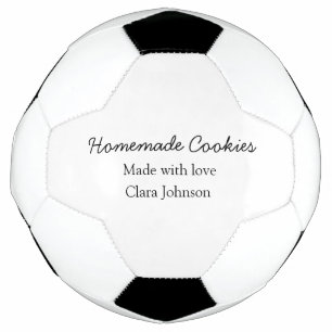 Balón De Fútbol Galletas caseras añade tu nombre de texto personal