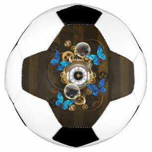 Balón De Fútbol Gases de vapor y mariposas azules