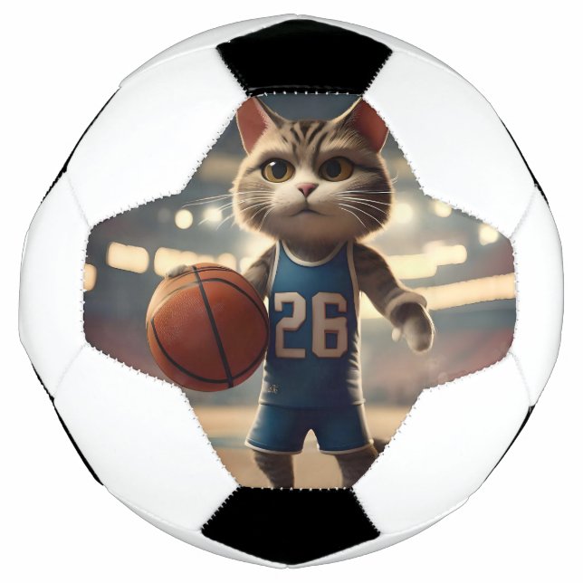 Balón De Fútbol Gato de baloncesto, (Anverso)