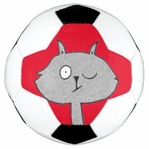 Balón De Fútbol Gato gris raro