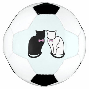 Balón De Fútbol Gato negro y blanco