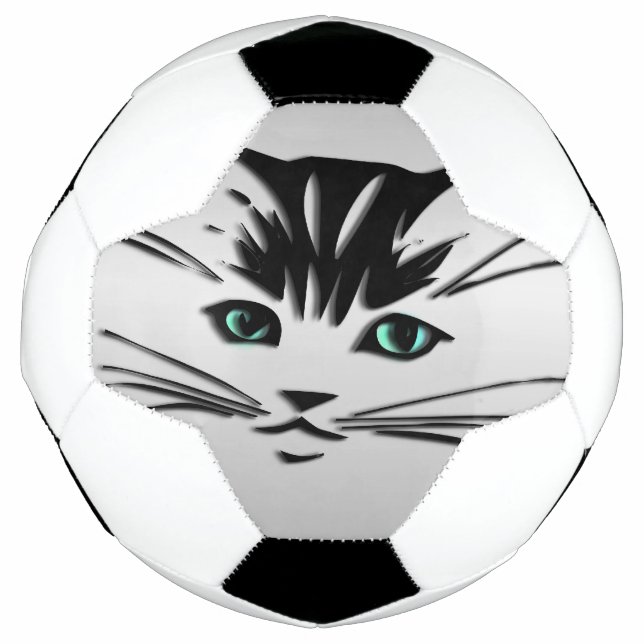 Balón De Fútbol Gato Ojo Verde (Anverso)