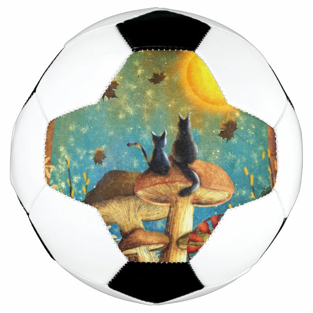 Balón De Fútbol Gatos de champiñón (Anverso)
