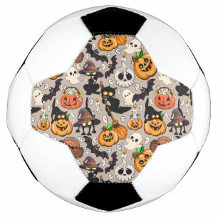 Balón De Fútbol Gatos divertidos de Halloween en una fiesta