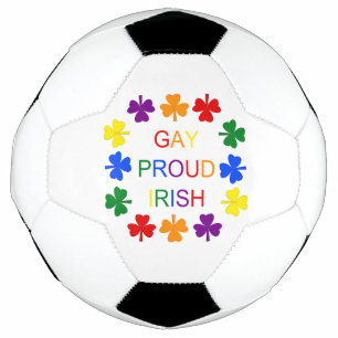 Balón De Fútbol Gay Proud Irlandés LGBT Rainbow Shamrock