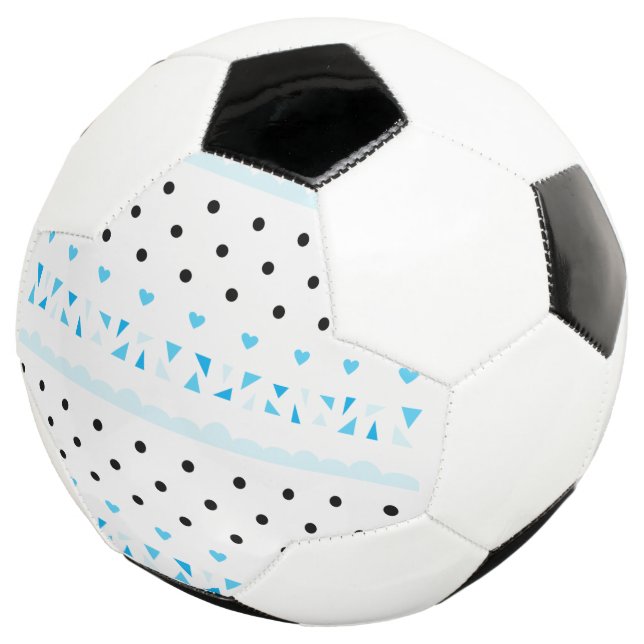 Balón De Fútbol Geometría azul (Tres cuartos)