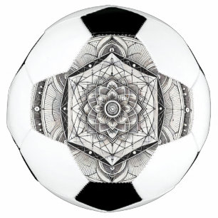 Balón De Fútbol Geometría - Monocromo: Precisión cósmica