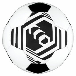 Balón De Fútbol Geométrico Guay moderno en blanco y negro