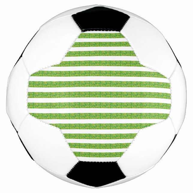Balón De Fútbol Geométrico Verde (Anverso)