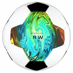 Balón De Fútbol Giro de multicolores líquidos personalizado