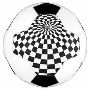 Balón De Fútbol Globo de cuadros negros y blancos Thunder_Cove