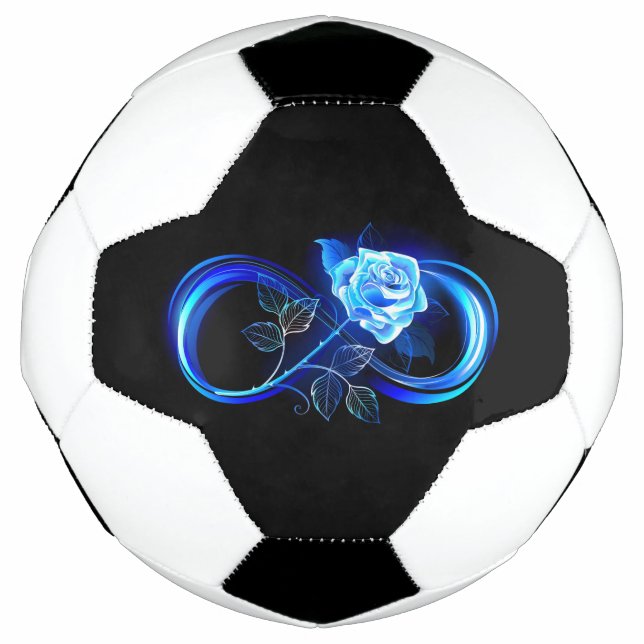 Balón De Fútbol Glowing infinity with blue rose (Anverso)