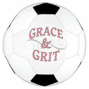 Balón De Fútbol Grace y Grit en rosa y gris