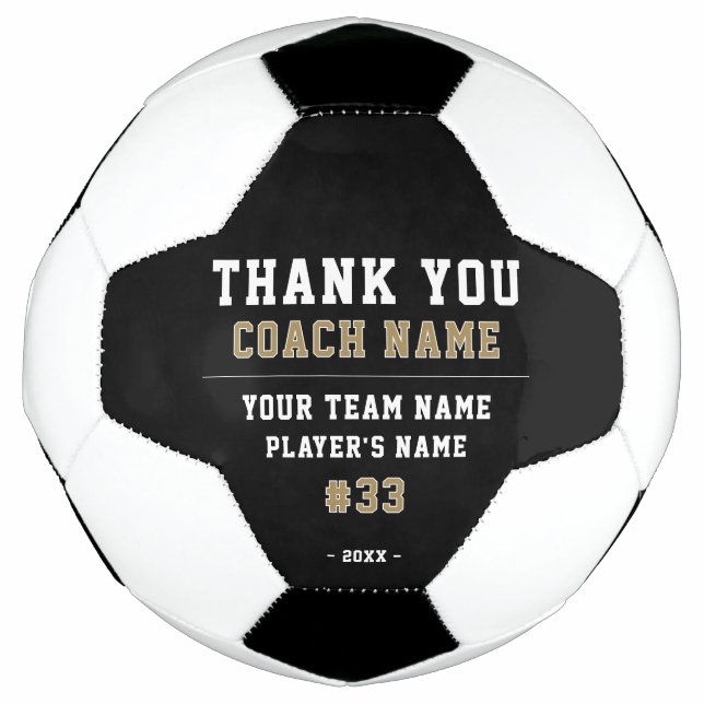Balón De Fútbol Gracias Coach Team Name Number (Anverso)