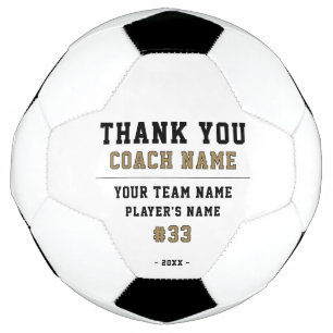 Balón De Fútbol Gracias Entrenador Equipo Nombre Número