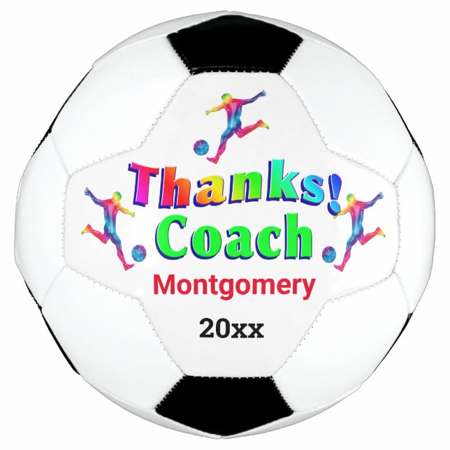 Balón De Fútbol Gracias, entrenador Keepsake (Anverso)