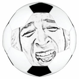 Balón De Fútbol Gracioso diseño de dibujo fotográfico de cara de r