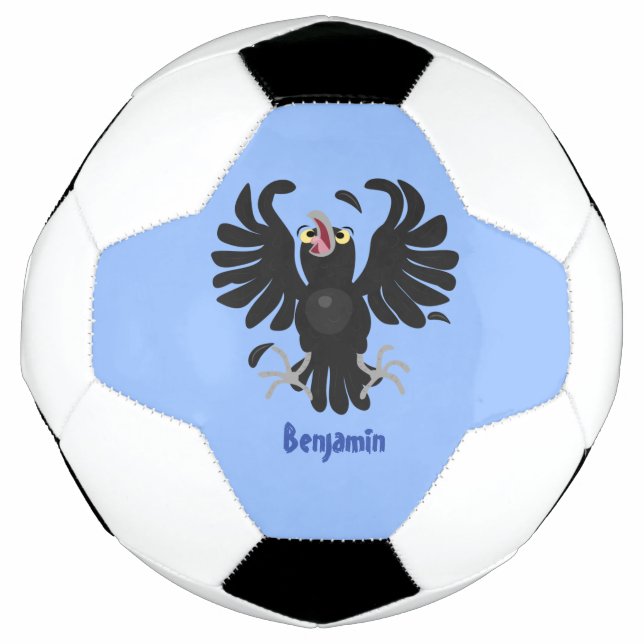 Balón De Fútbol Gracioso ilustracion de personalizado de cuervos l (Anverso)