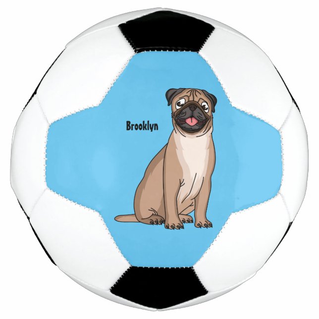 Balón De Fútbol Gracioso ilustracion de personalizado de perro de  (Anverso)