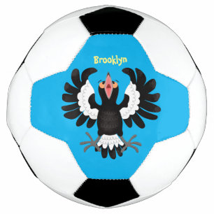 Balón De Fútbol Gracioso ilustracion de personalizado magpie austr