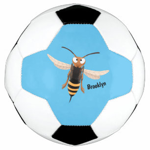 Balón De Fútbol Gracioso ilustracion personalizado de avispas de a