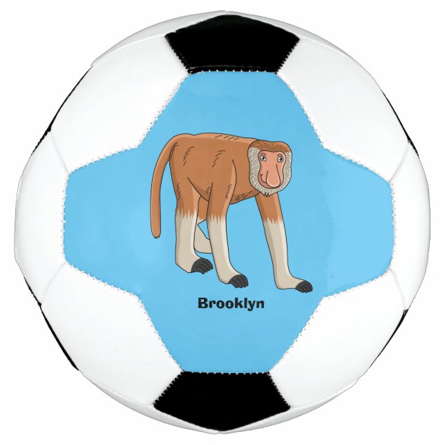 Balón De Fútbol Gracioso proboscito personalizado ilustracion (Anverso)