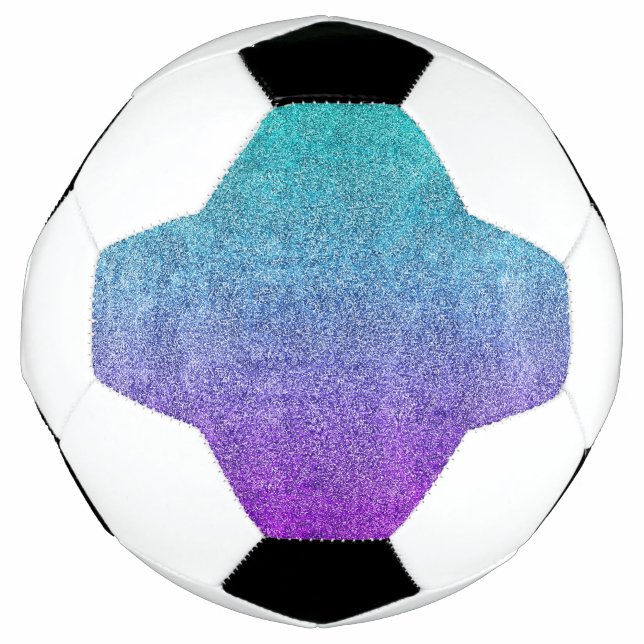 Balón De Fútbol Gradiente de Purpurina de colofón tropical (Anverso)