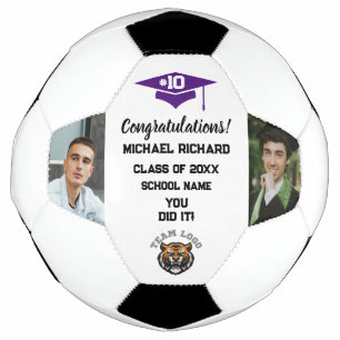 Balón De Fútbol Graduación Personalizado de fútbol foto y nombre p