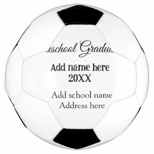 Balón De Fútbol Graduación preescolar agregar nombre de dirección