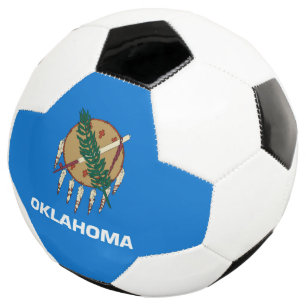 Balón De Fútbol Gráfico dinámico de la bandera del estado de Oklah