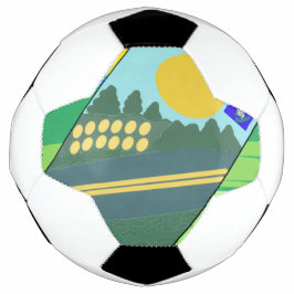 Balón De Fútbol Grandes Huevos Divertidos Cruzando la Carretera