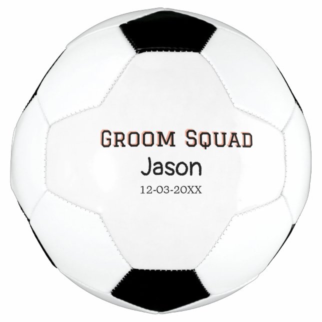 Balón De Fútbol Groom Squad groomsman despedida de soltera agregar (Anverso)