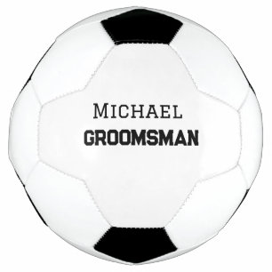 Balón De Fútbol Groomsman simple mínimo añadir nombre masculino mo