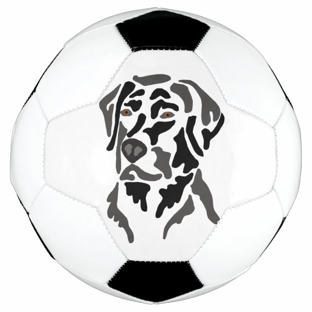 Balón De Fútbol Guay Black Labrador Retriever Dog Art Soccer Ball (Anverso)