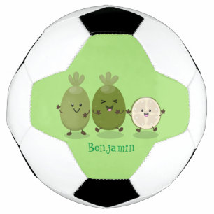 Balón De Fútbol Guayaba feijoa personalizado de piña de cuña ilust