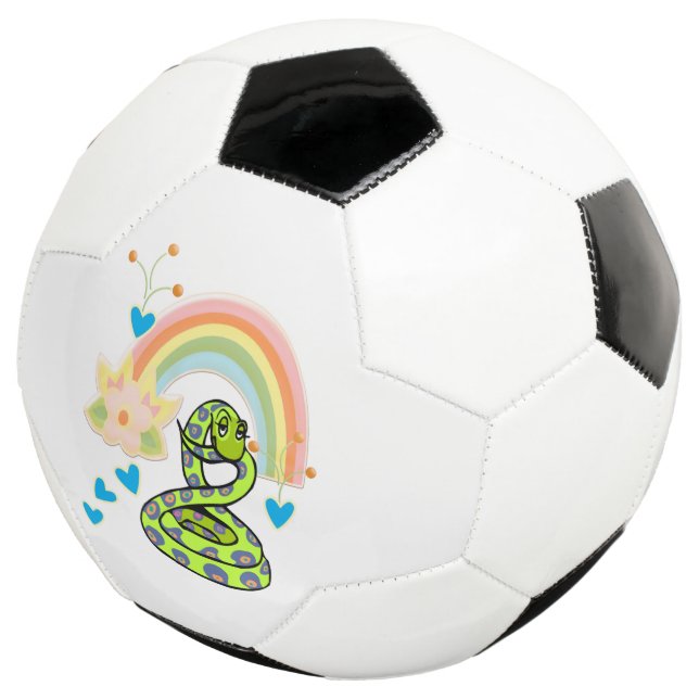 Balón De Fútbol Gusano arcoiris de bola de fútbol (Tres cuartos)