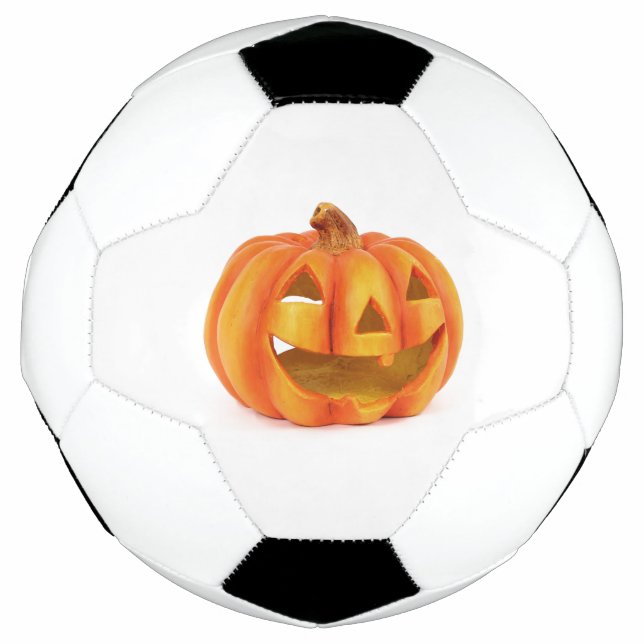 Balón De Fútbol Halloween con calabaza sonriente Jack O Lantern (Anverso)