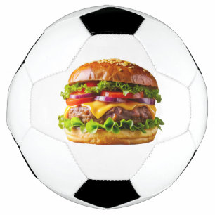 Balón De Fútbol Hamburguesa con queso apetitosa de SlipperyJoe cru